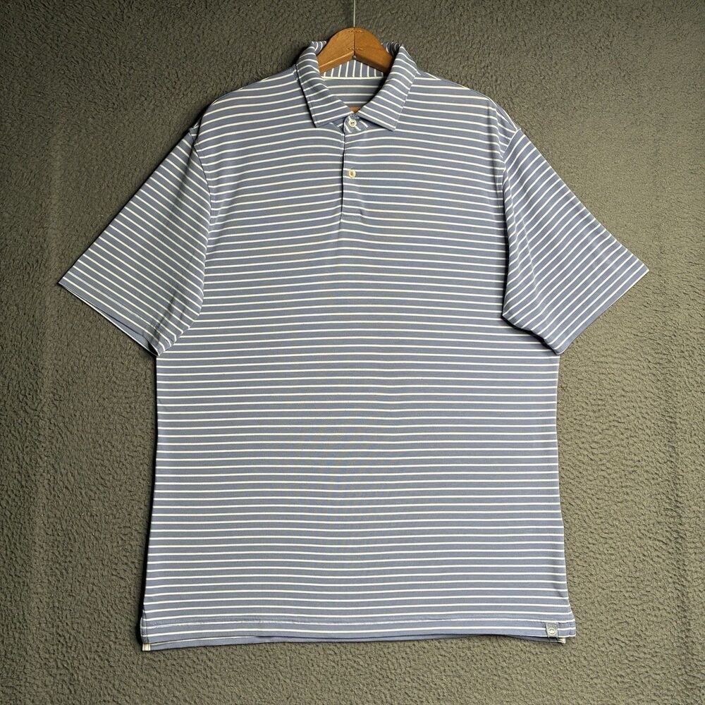 Peter Millar Polo Mens XL Lightweight Striped Crown Sport Summer Comfort